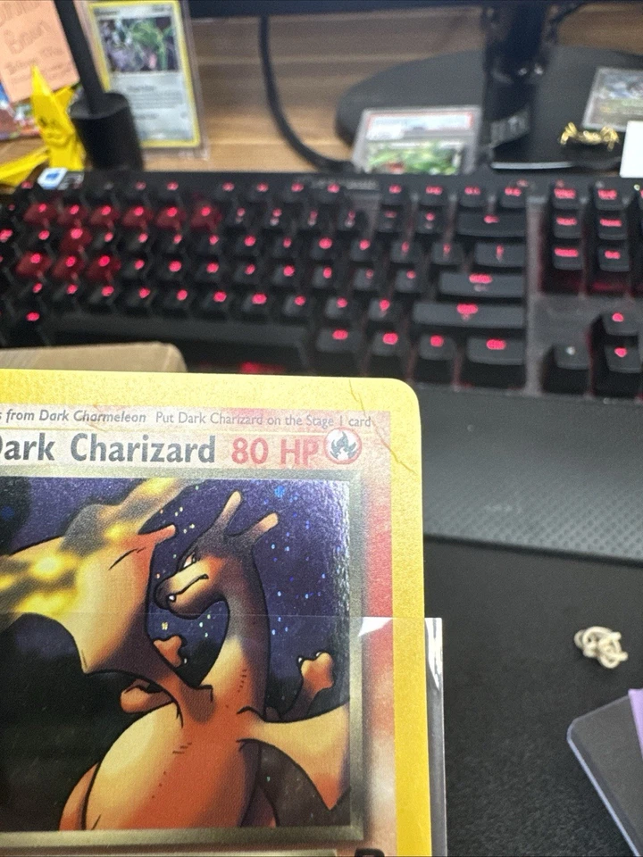 Dark Charizard 4/82 EX-MT Light Corner Crease Pokemon Card - Image 4 of 4