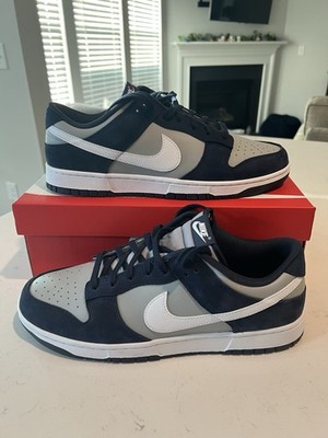 DS Size 13 Nike Dunk Low Georgetown Suede Obsidian Light Smoke Grey (IB3079-400)