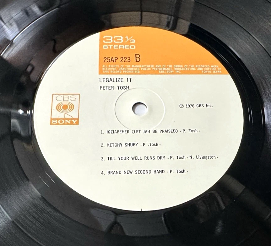 🔥 PETER TOSH "Legalize It" JAPAN Obi 1st Press Insert Audiophile Stunning MINT- - Image 4 of 4