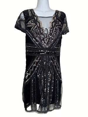 miss selfridge black sequin dress Miss selfridge black beaded
