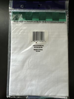 NEW Paris Accessories Inc White Satin Stripe 100% Cotton