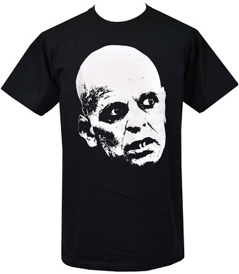 Nosferatu Horror T-Shirt Herren Gothic Vampir Gesicht Grafik Punk Goth Tee
