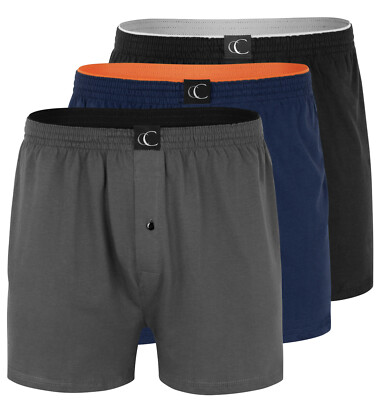 4er Pack Boxershorts Herren 100% Baumwoll Loose Fit Boxer Unterhosen Shorts 