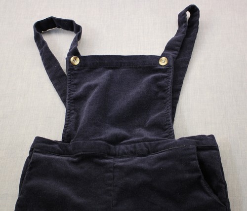 Walking on Sunshine Girls Blue Corduroy Overall Jumpsuit Romper Pants M 26 x 22 - Picture 3 of 3