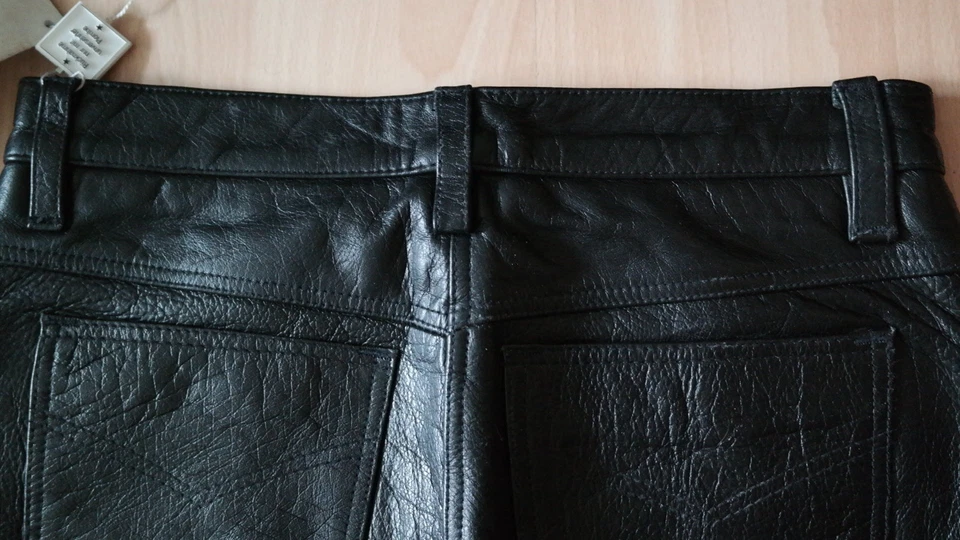 Echtleder Hose Peter Maffay BMG Glattleder Leather Gr.50/L in Schwarz + NEU/Rare - Bild 3 von 4