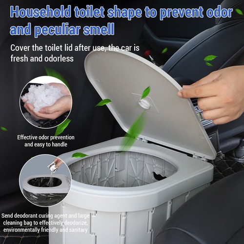 Portable Toilet for Camping Convenient Car-mounted Folding Toilet with Tent T1B9 - Picture 8 of 12