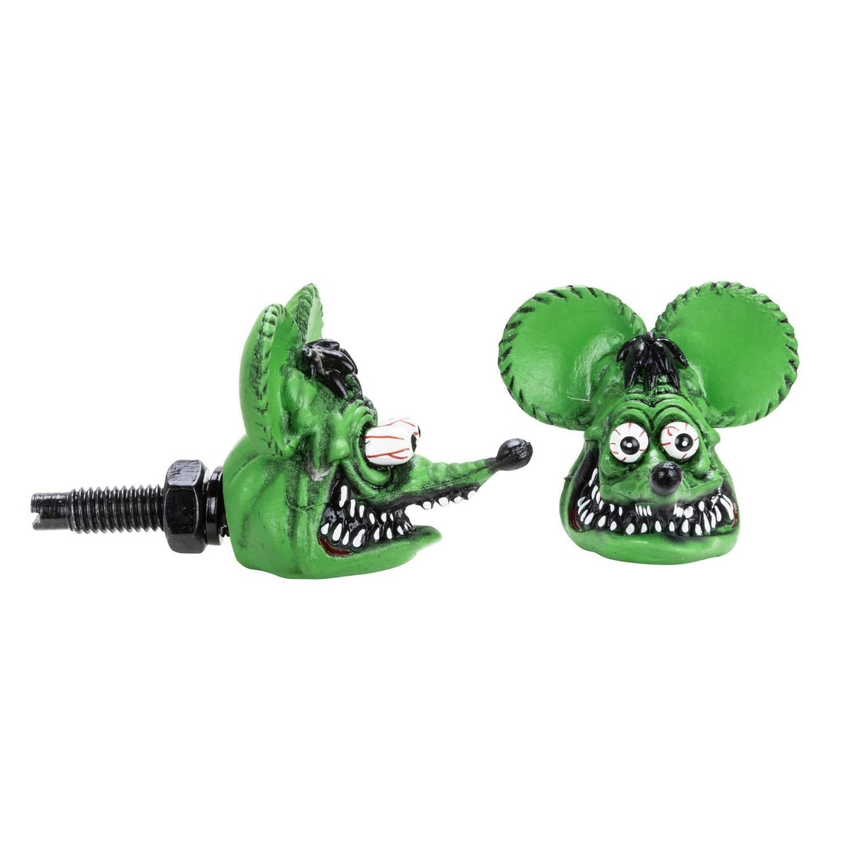 Mooneyes Rat Fink Head License Plate Bolts - Green | eBay