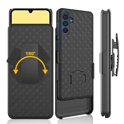 ROCKINGSPACE For Samsung Galaxy A15 5G Holster Phone Case with Belt Clip Defender Stand Cover