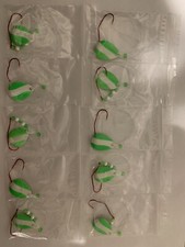 10 Slow Death Hook Crawler Harness w/Quick Change & Green/White Spinner 48”