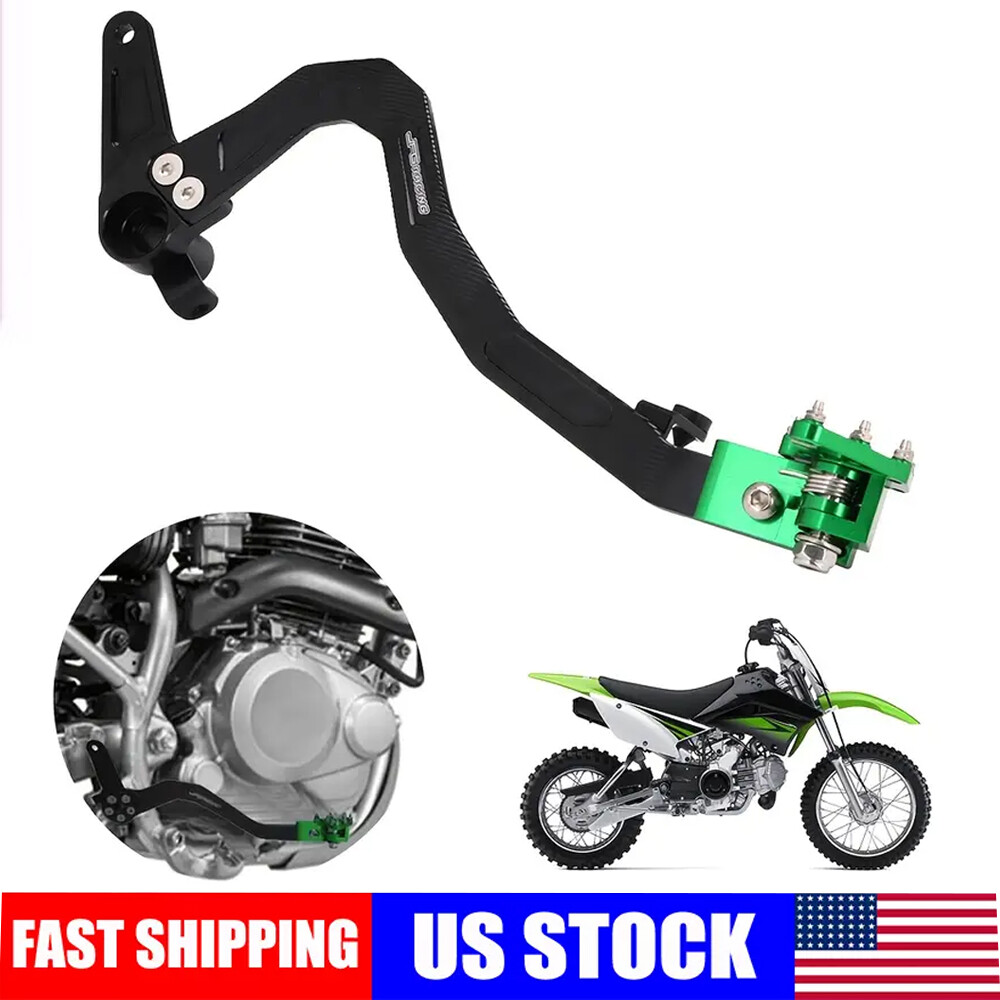 JFG RACING Motorcycle Brake Lever - CNC Folding Lever For KLX110 & KLX110L 2010-2023 (Green)