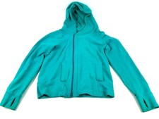 The North Face Hoodie Womens Medium Green Activewear Pockets Full Zip Sweatshirt