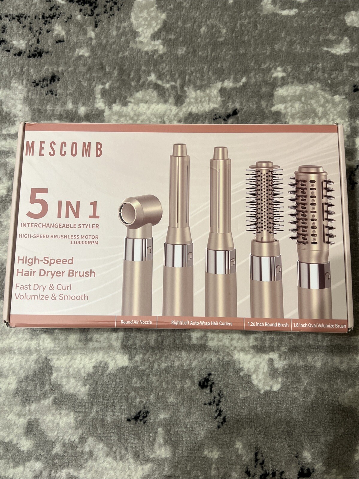 Mescomb 5-in-1 Hair Dryer Brush Set with High-Speed Brushless Motor