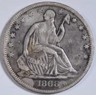 1868-S SEATED LIBERTY HALF DOLLAR ~ BOLD XF! INV#2
