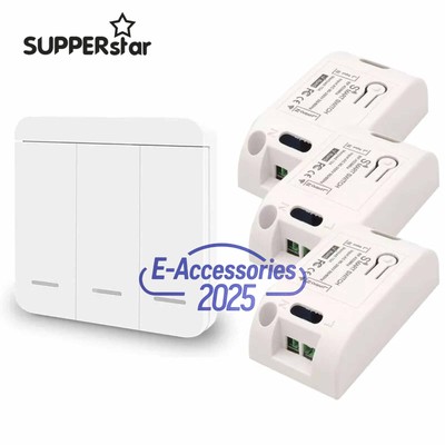 433Mhz Wireless Smart Lamp Light Switch & Receiver ON/OFF Remote Control ASS