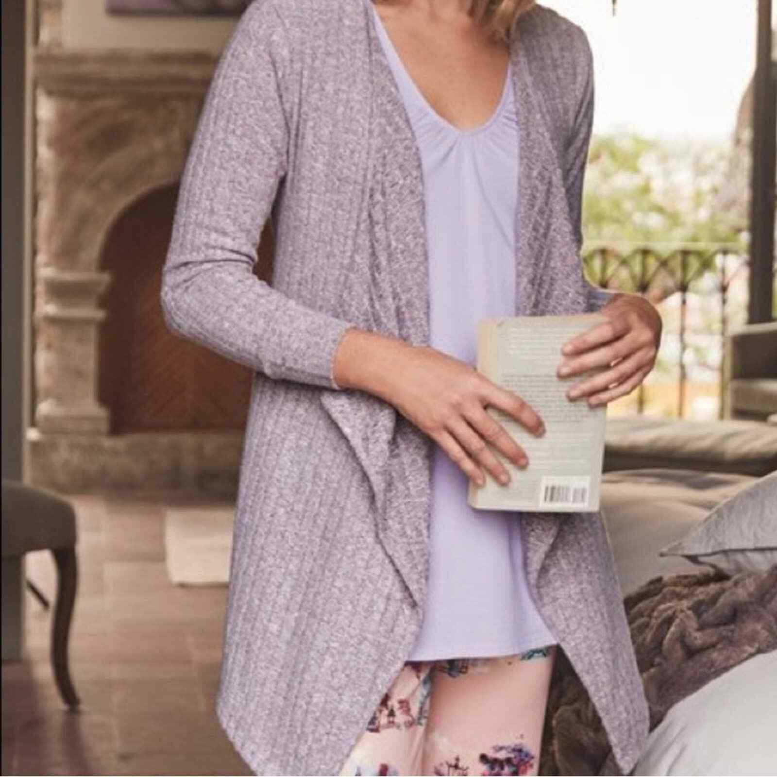 Soft Surroundings Cuddle Bug Ribbed Cardigan Woma… - image 2