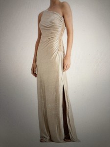 calvin klein metallic gown