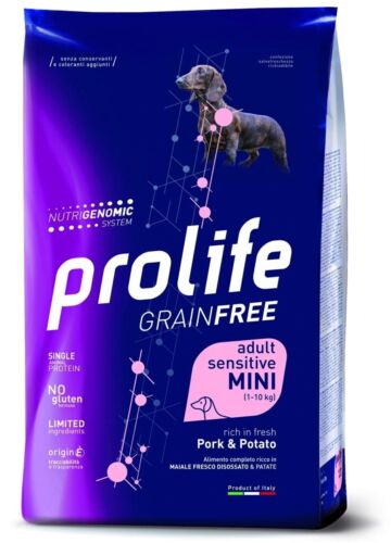 Prolife Grain Free Cane Adult Sensitive Mini Maiale e Patate 7 kg - Foto 1 di 5