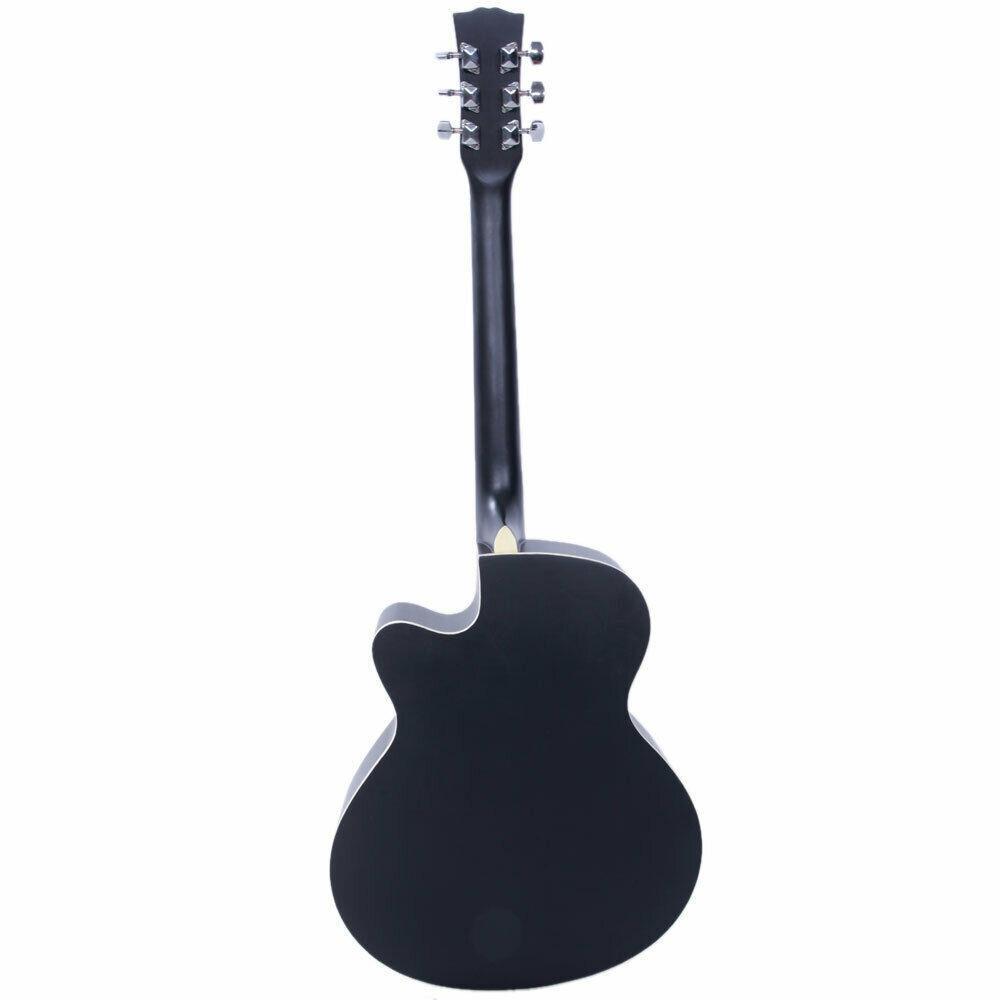 Glarry GT501 40" Practice Beginner Spruce Folk Acoustic Guitar Black eBay