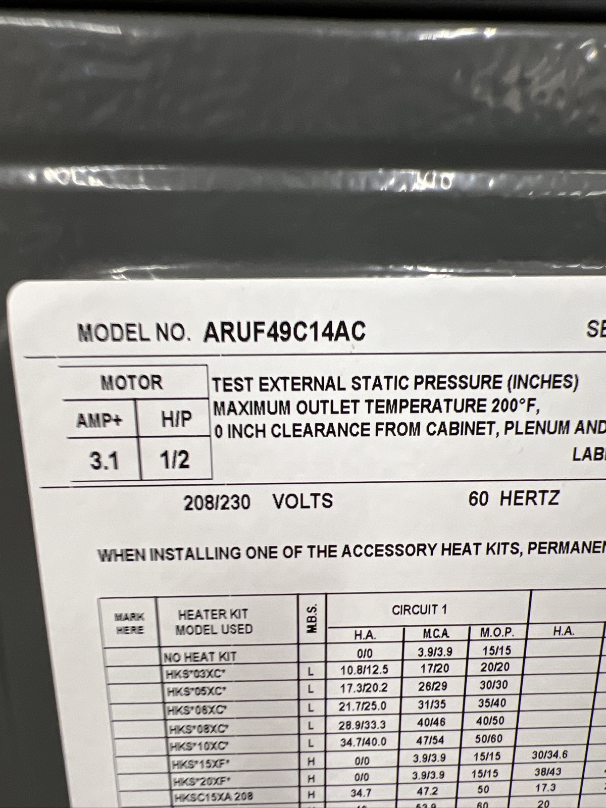 Goodman 4 Ton MultiPosition Air Handler ARUF49C14 INSTITUTO