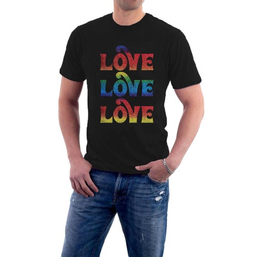 Love Love Love Rainbow T-shirt Pride CHARITY Tee - Picture 5 of 11