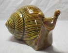 Green Ceramic Snail 4 " Long 2 1/2" H Glossy Glaze — photo 2