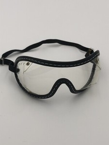 Vintage Clear Wrap Around Glasses  IN Polycarbonate Edging Genuine Leather