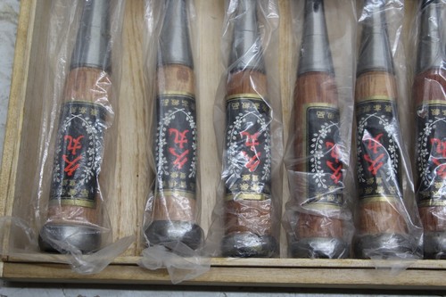 Japanese Nomi Chisel Oire Vintage Old Retro Set of 10 Nishiki Unused - Picture 3 of 13