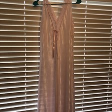 Vintage Nightgown Medium Sears Tradition Baby Pink Shimmer Ribbon Full Length