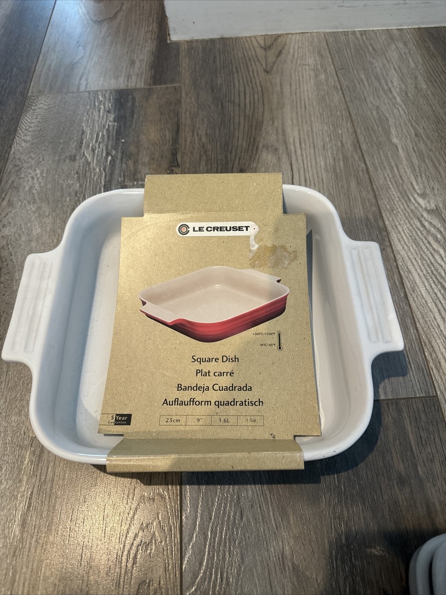 未使用　ル・クルーゼ　Square Bake Dish 送料込 Le Creuset Square Baking Dish White Stoneware 23cm 9-1/4” | eBay