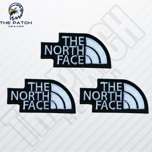 3 Pcs North face patch Black & white Embroidered Patches sew-on, iron- on