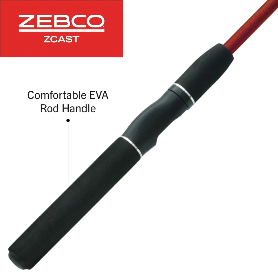 Zebco Z-Cast Spinning Fishing Rod Durable Z-Glass Fishing Pole, Comfortable E... - Image 3 of 4