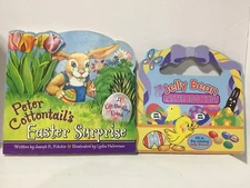 2 PC Lot Peter Cottontail's Easter Surprise Jelly Bean Board Book 631 Free Ship