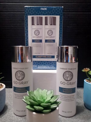 Go Gray Clarifying Duo Charcoal Shampoo & Conditioner·VEGAN· CRUELTY FREE 