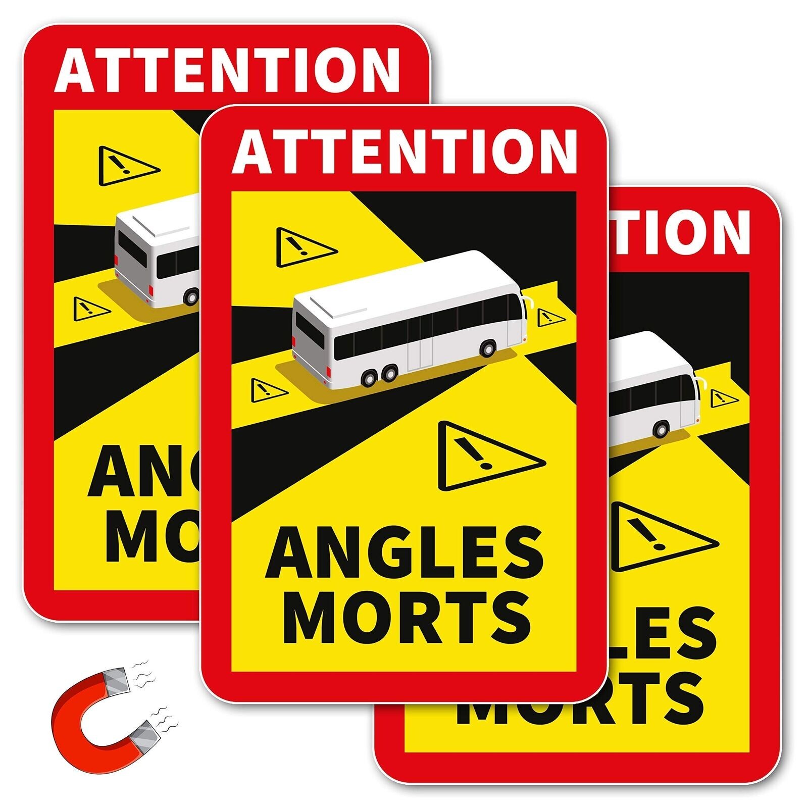 Kit 3 Magneti Angoli Morti Autobus Francia - Protezione Multe 135€