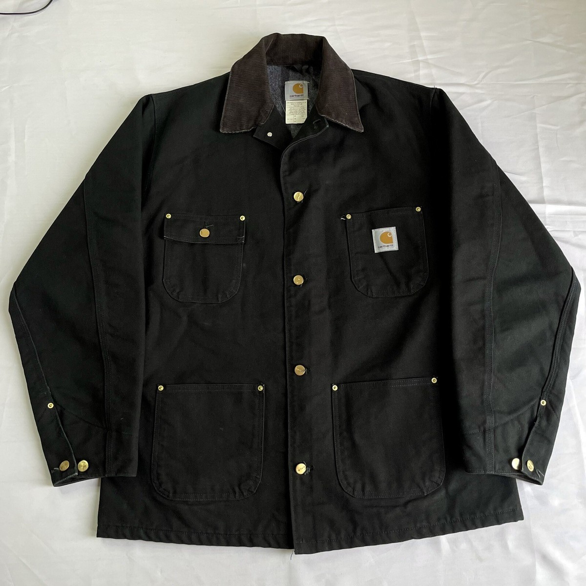 Vintage Carhartt Chore Coat Jacket Blanket Lined Corduroy/Canvas