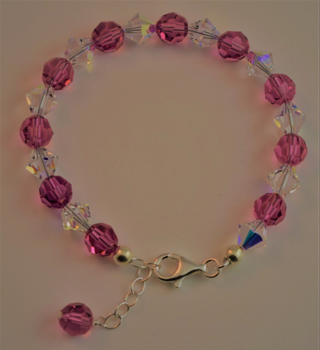 【美品】SWAROVSKI Rosette pink Braceletクリスタル 美品】SWAROVSKI Rosette pink Braceletクリスタル