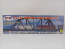 Atlas HO 18in Through Truss Bridge Kit w/Code 100 Track Black