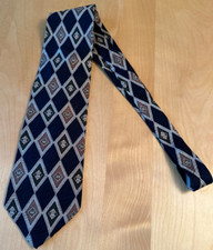 STRUCTURE 100% SILK USA MADE DIAMOND PATTERN MENS NECKTIE