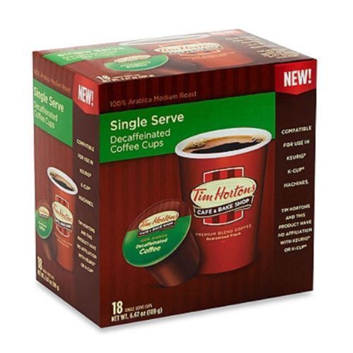 Tim Hortons Decaf Premium Blend Coffee 18 to 144 Keurig K cups Pick Any Size