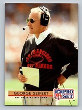 1992 Pro Set #324 George Seifert HC  San Francisco 49ers