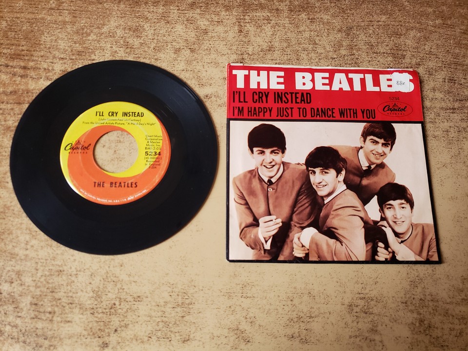 RARE 1960s VG++ Beatles I'll Cry Instead/Im Happy Just To Dance With ...