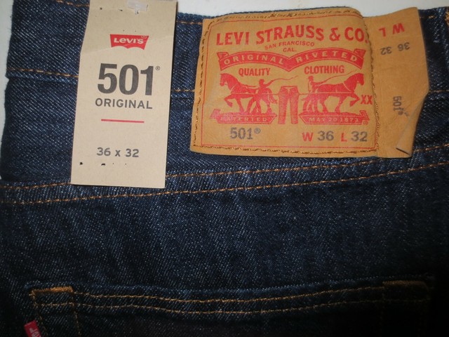 Levi's 501 Men's Jeans 36 W X 32 L 