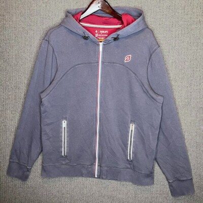 Fourlaps x Peleton Hoodie Men's XL Blue Zip Up Embroidered Run Sport Casual 