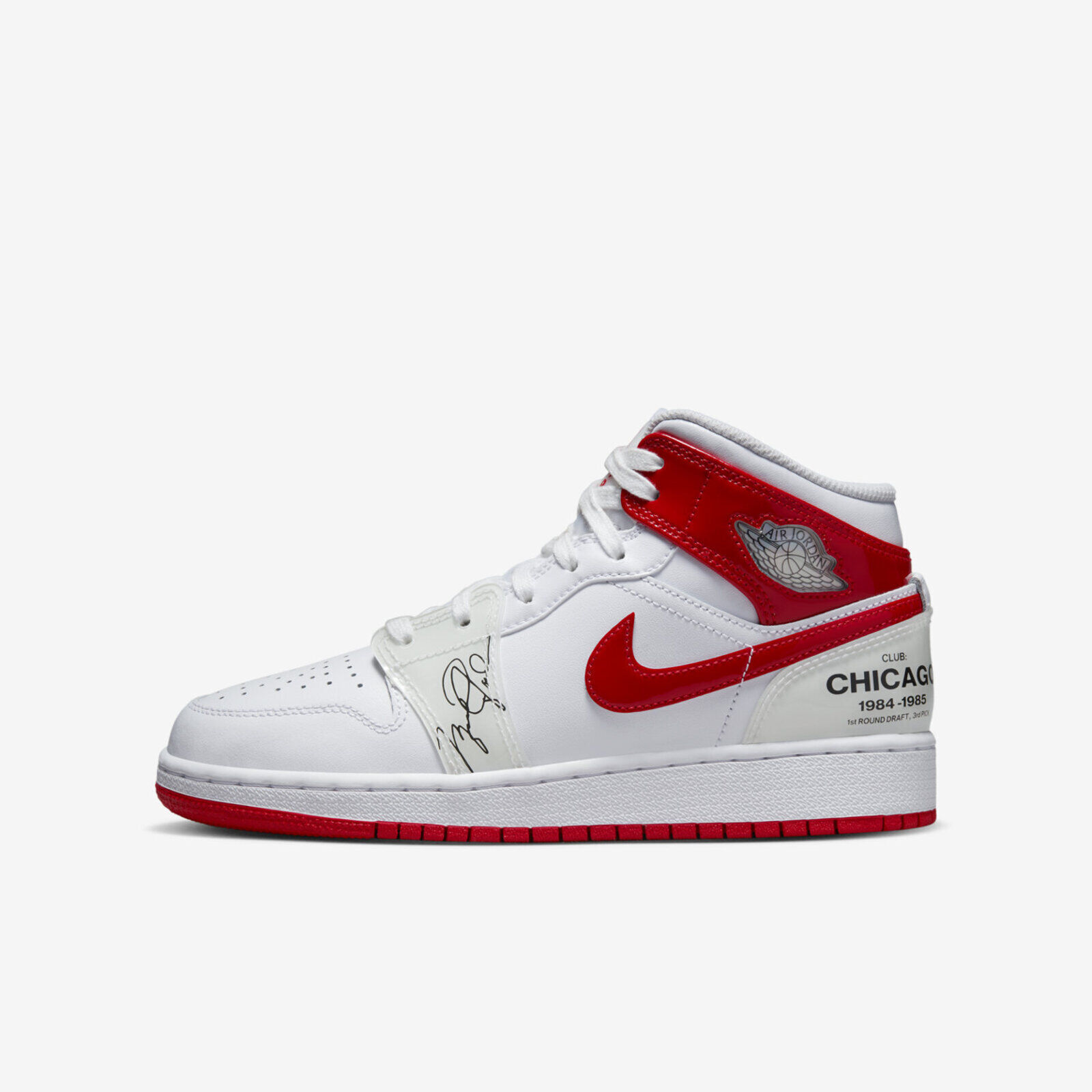 Nike Air Jordan 1 Mid SS GS [DR6496-116] Kids Casual Shoes White/University  Red