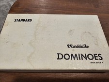 Vintage Standard Marblelike Dominoes Made In Usa (GT)