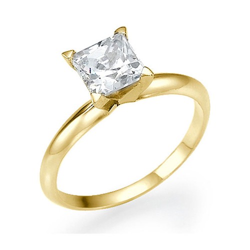 Anello Di Fidanzamento Con Diamante Princess Lab Grown Da 3 Carati: Pavé Di Diamanti Halo In Oro Bianco 14 Carati - Italia - Foto 2