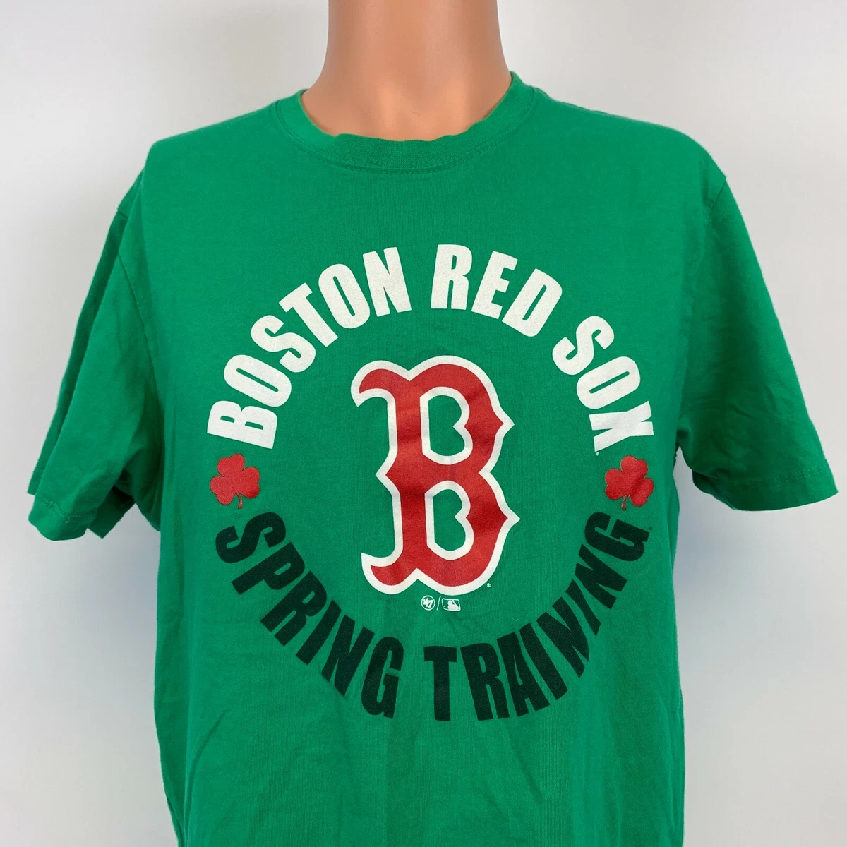 47 Brand Boston Red Sox Spring Training T Shirt MLB Baseball Green Size L