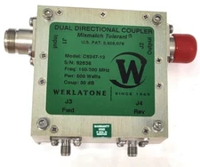 Werlatone C8247-12 150-200Mhz 500Watt 30 db Dual Directional Coupler N Connector