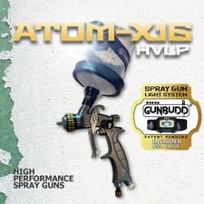 Atom Mini X16 Hvlp Professional Spray Gun Cars Paint With Free Gunbudd Lighting
