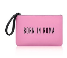 Valentino Beauty Born In Roma Pink Small Travel Pouch Makeup Wrist Bag Clutch